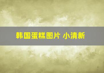 韩国蛋糕图片 小清新